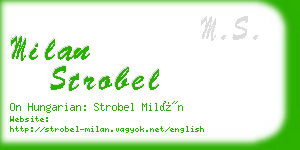 milan strobel business card